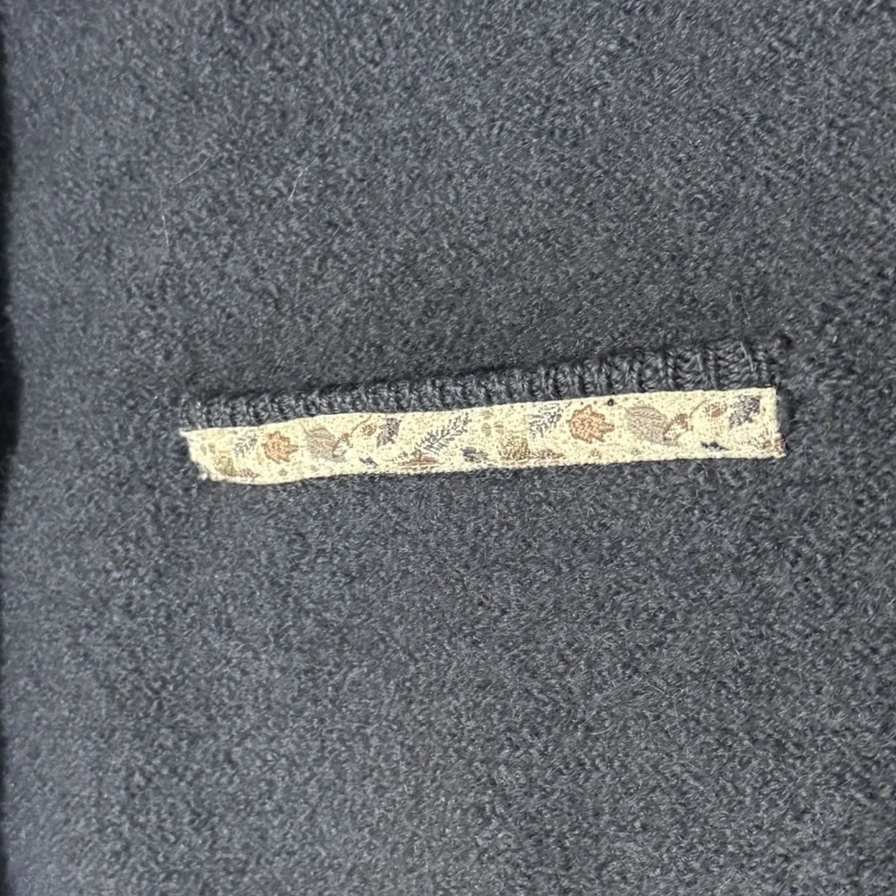 VTG Woolrich Gray Pure New Wool Sweater Vest Transitional Fall Leaves Autumn - M - Picture 7 of 14